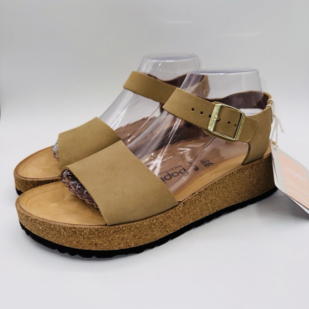Papillio Glenda Sandals Women's Size 9 EU 40 Sandcastle Brown Leather
